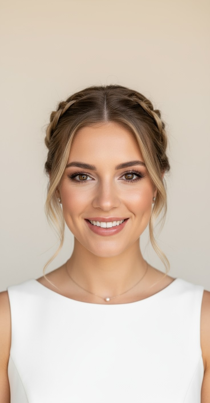 After Plait Updo Wedding